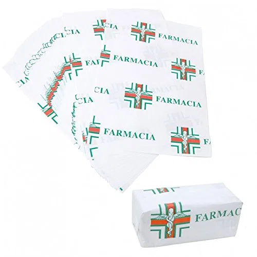Carta kraft da gr. 40 per farmacia - Formato cm. 18x25 - Scatola da Kg. 10 (circa 6000 fogli)