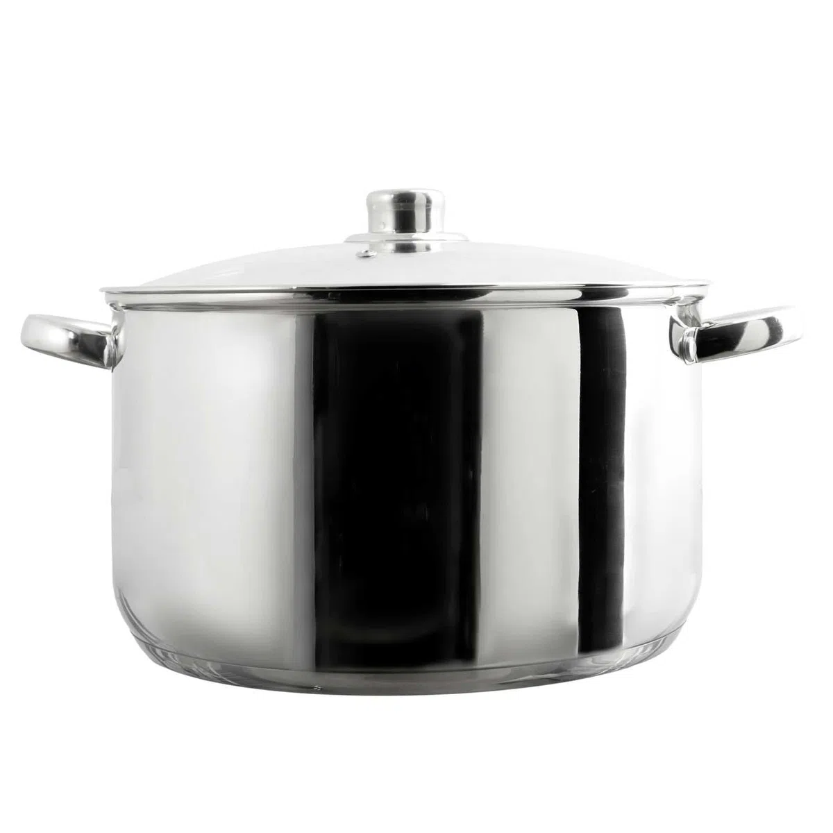 Cook Concept, KC0005, pentola in Metallo con Coperchio in Vetro, capacità 10 l, Compatibile con Tutte Le fonti di Calore, Ideale per zuppe e stufati, Design Elegante, Finitura Argento, 10 l Argento