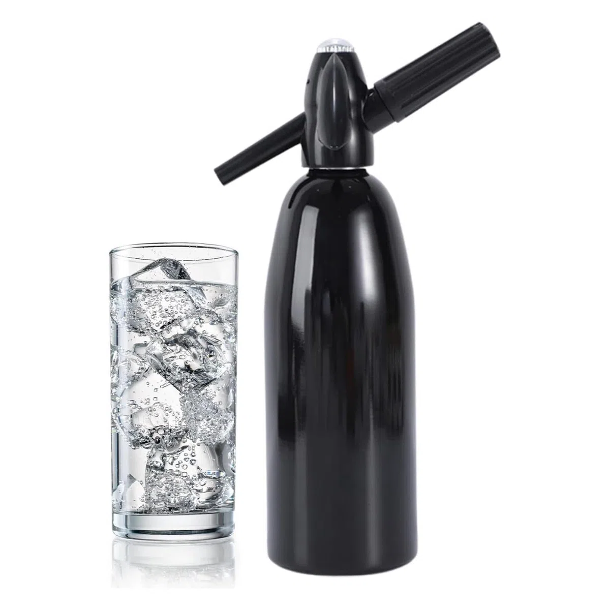1L Alluminio Soda Sifone Maker Manuale Fatti in Casa Mojito Gin Cocktail Vino Spritzers Riutilizzabile Durevole Bevande FAI DA TE Facile da Usare Pulito Bar Strumento da Cucina