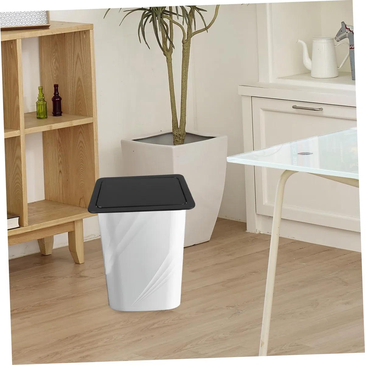 MAGICLULU Coperchio per Pattumiera Sottolavello in Acciaio Inossidabile, Design a Ribaltina, per Cucina e Bagno, Accessorio