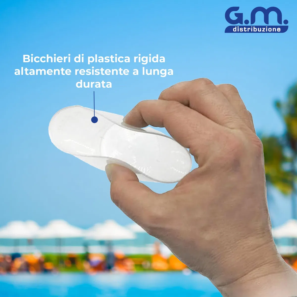 G.M. DISTRIBUZIONE 80 Bicchieri Cocktail da 350 ml, in PP Trasparenti, Infrangibili, Riutilizzabili, per Cocktail, Long Drink, Gin Tonic, Mojito, Aperol Spritz - Made in Italy