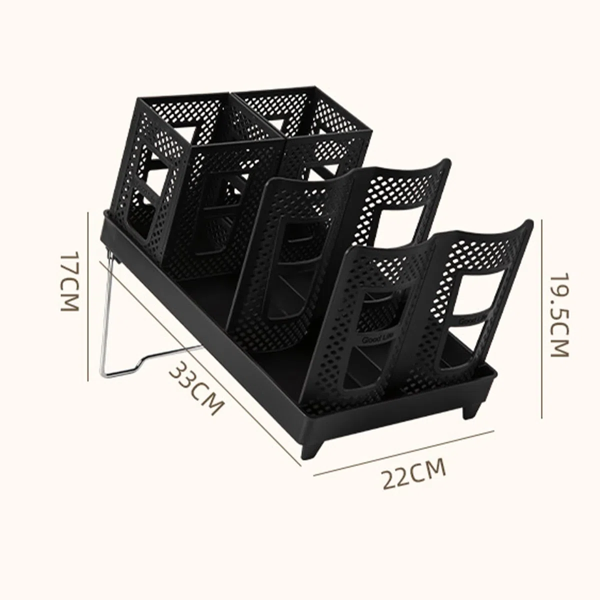 Organizer Angolo Bar per Casa e Ufficio Organizzatore Caffetteria per Bicchieri e Accessori Dispenser da Caffè per Bar Banconi e Sala Relax (Nero)
