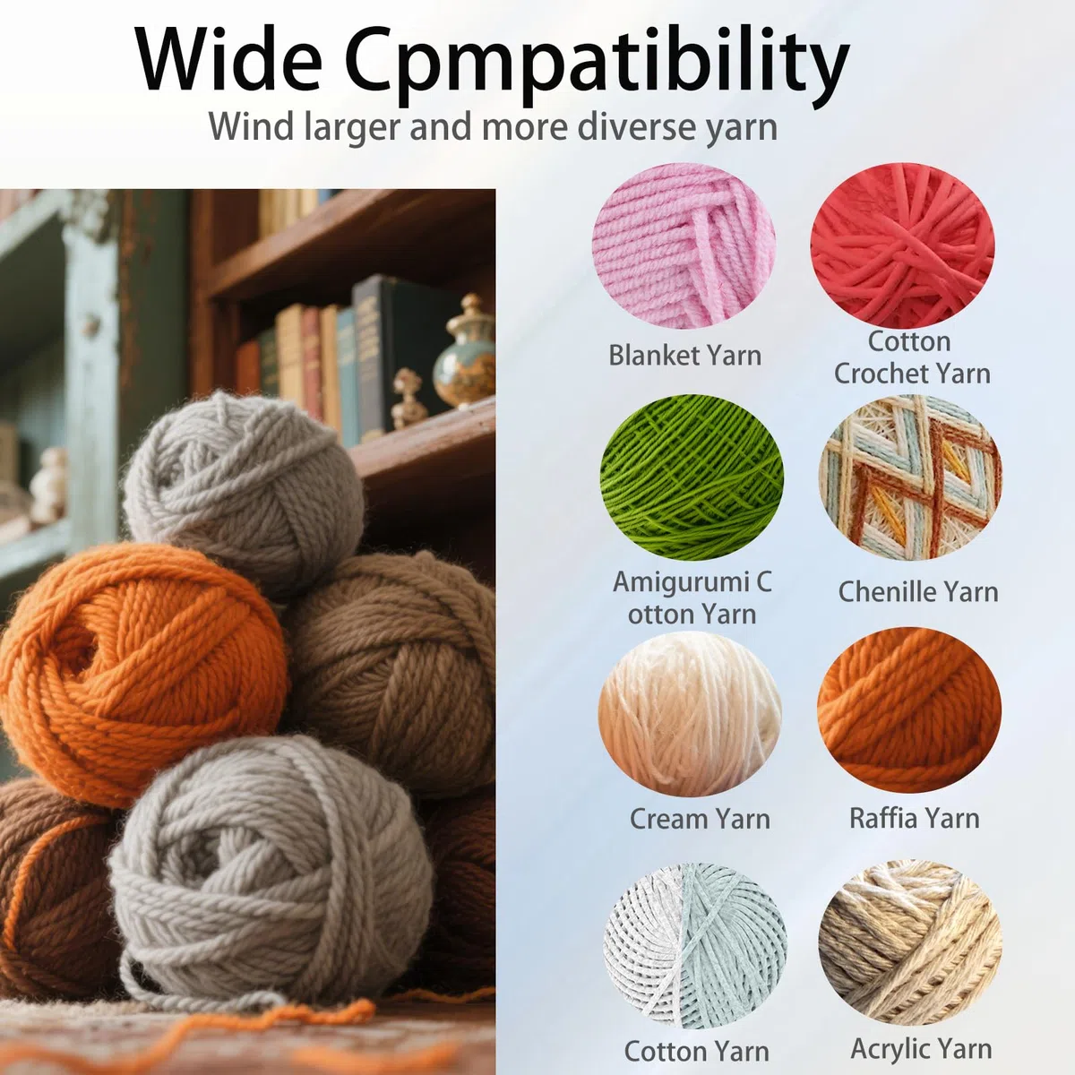 BestYiJo Avvolgitore elettrico Automatico Grande Capacità 13oz Filato Winder Lana Winder Winder per Uncinetto Macchina di avvolgimento (Blu)