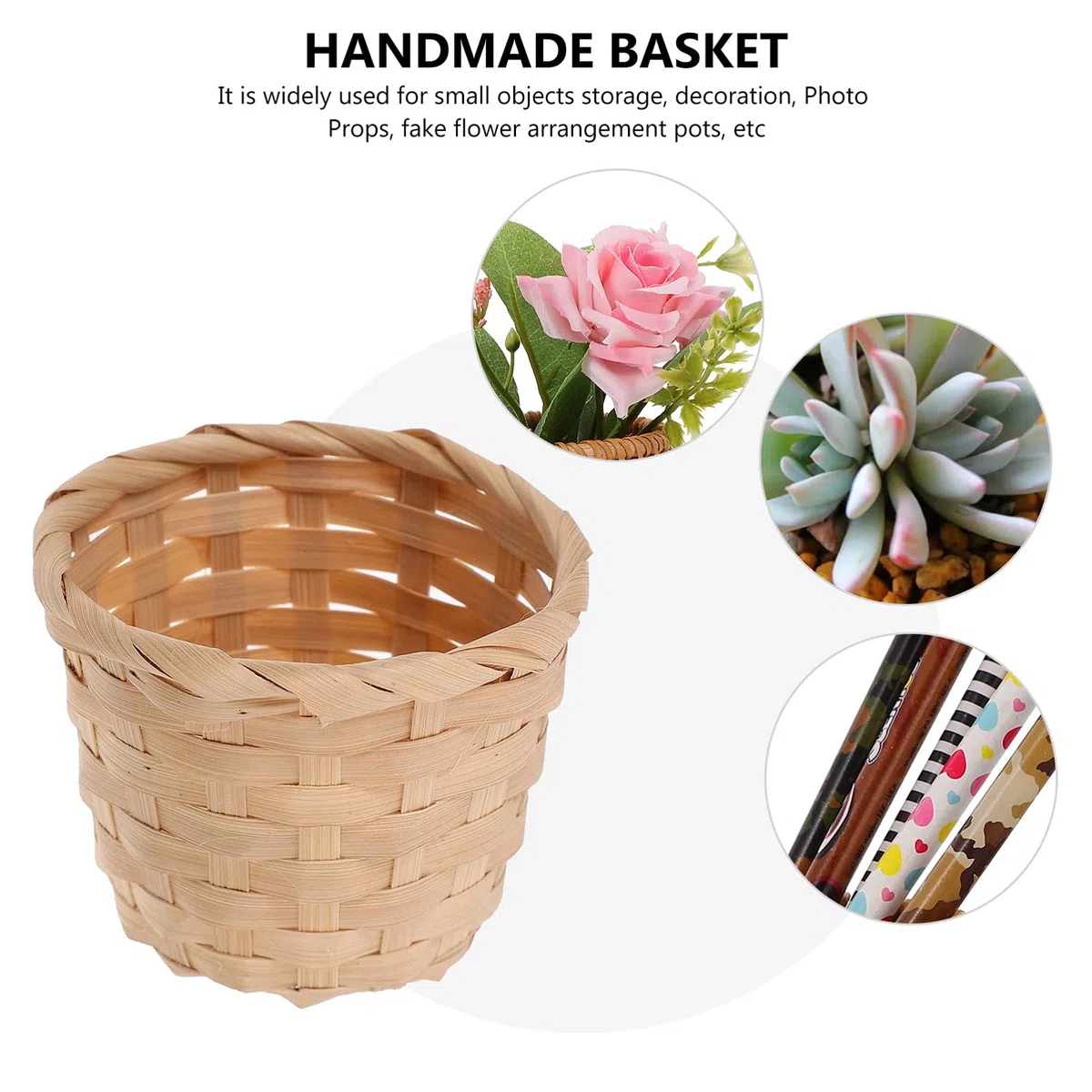 DOITOOL Mini Cestini Intrecciati 20 Pezzi Per Dolcetti E Decorazioni Mini Cestini Intrecciati Senza Manici Per Bomboniere Decorazioni Artigianali (7 5X7 5X6 Cm)