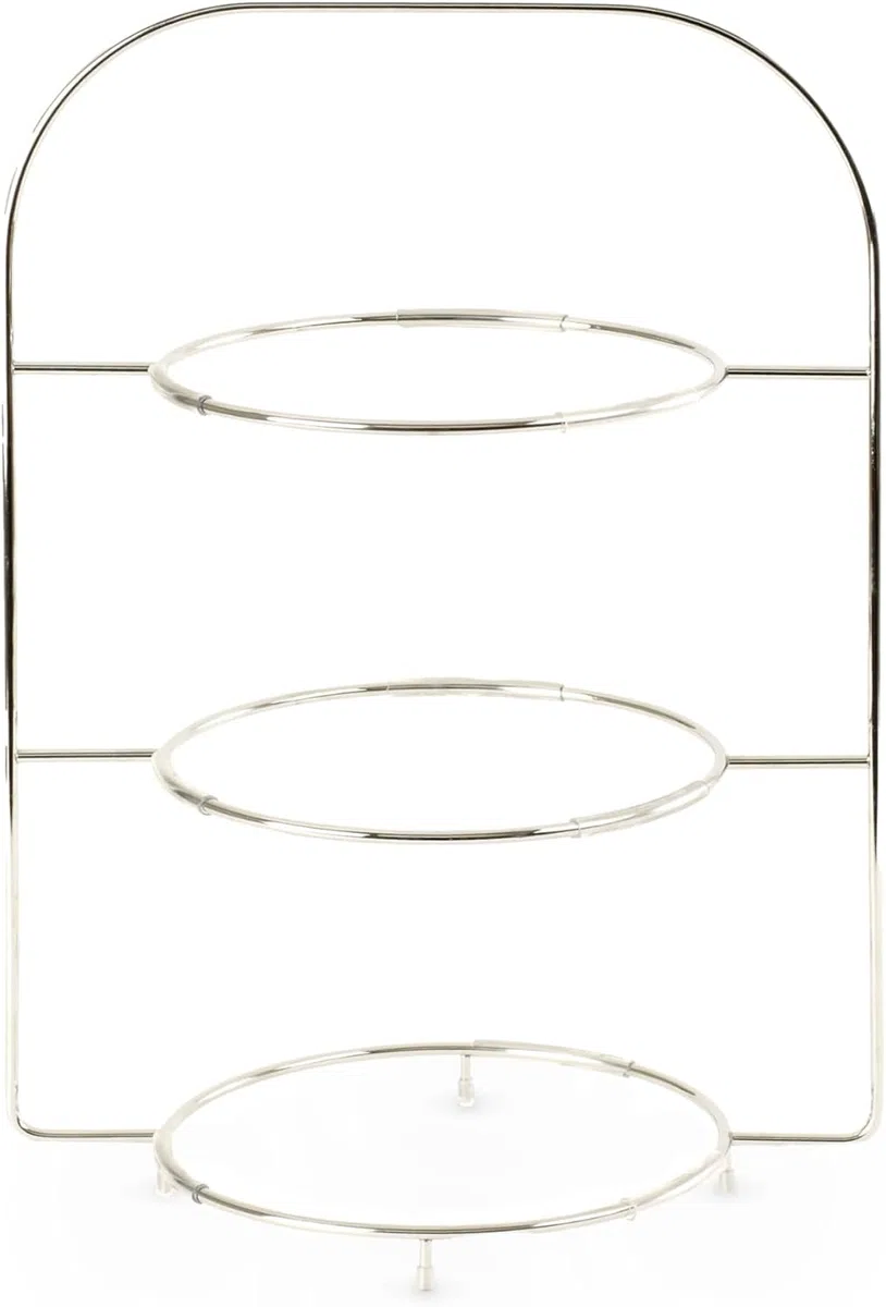 Villeroy & Boch Anmut Etagere in Acciaio Inossidabile di Alta qualità, Piatto da Servizio a 3 Piani per Buffet o Brunch, con Piatti da Cucina Combinabili, 40 cm
