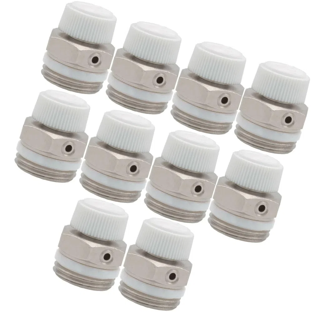 Schläfer - Valvole Sfiato Radiatore 3/8 Pollici (Ø16,7mm) | Valvolina Spurgo Manuale 704010 per Termosifoni e Scaldasalviette | Sfiato Aria Professionale Termoarredo | Ricambio Universale, Kit 10 Pz.