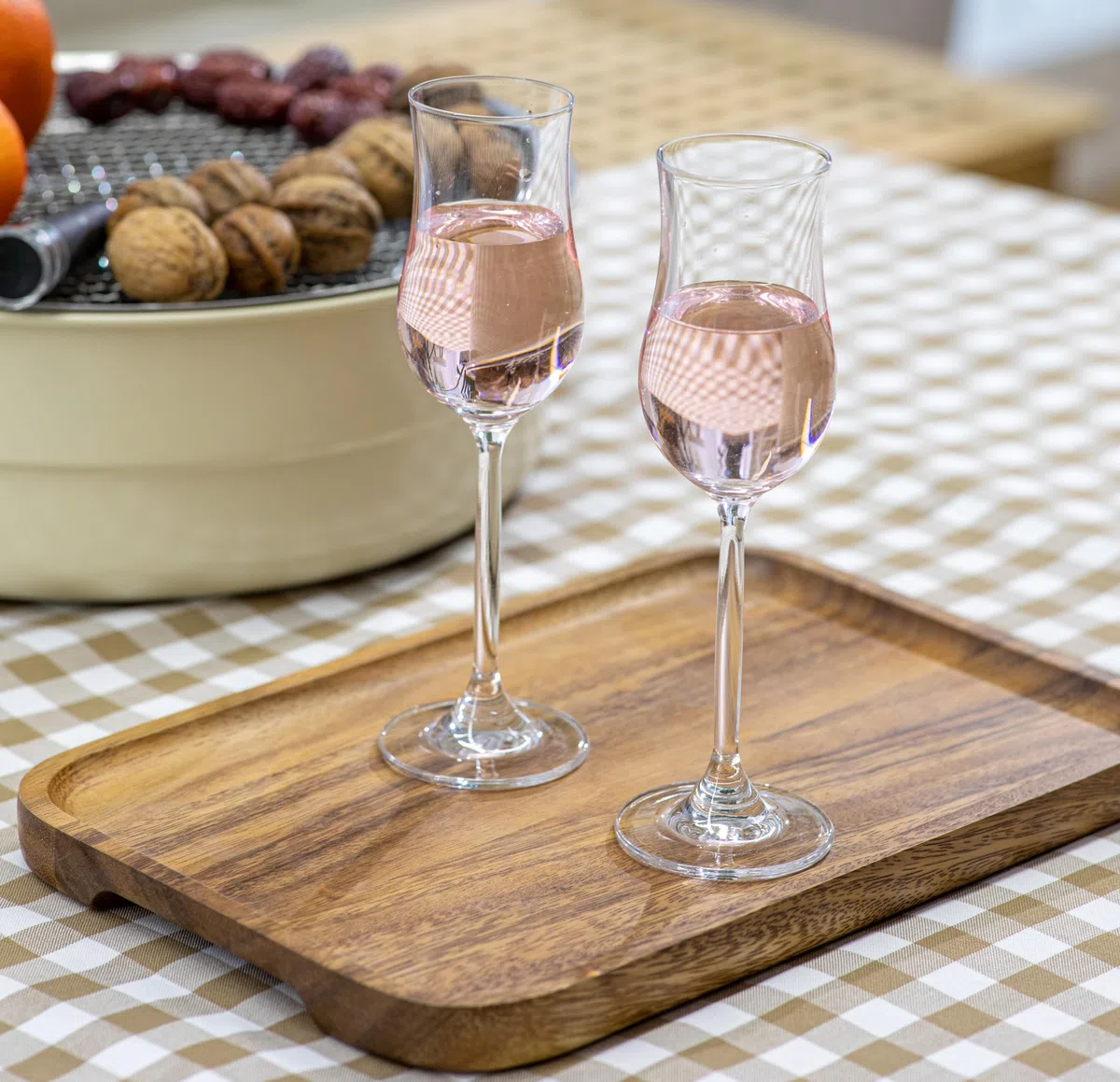 ECHTWERK Set di 6 bicchieri da grappa, 120 ml, robusti bicchieri da liquore a forma di tulipano, con manico lungo, per digestivi e formaggio, lavabili in lavastoviglie, 19,3 x 5,2