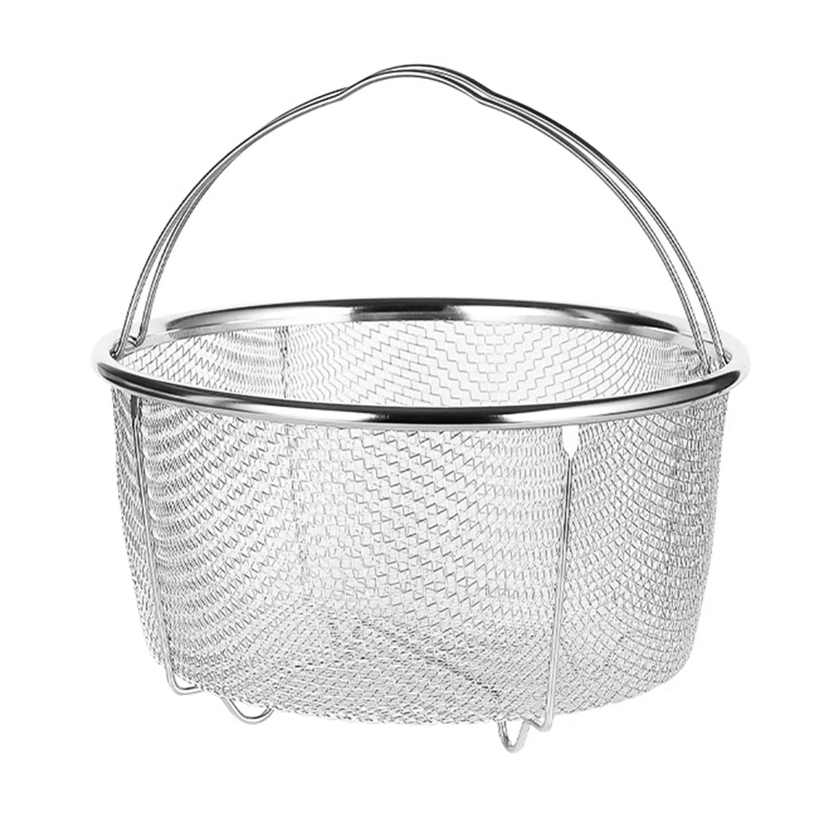 Cestello Cottura Vapore Inserto, Multifunzionale Inserto per Cottura a Vapore Acciaio Inox con Maniglia, Cestello per Cottura a Vapore in Rete, Cestello Pentola a Pressione per Verdure Pesce(20 cm)