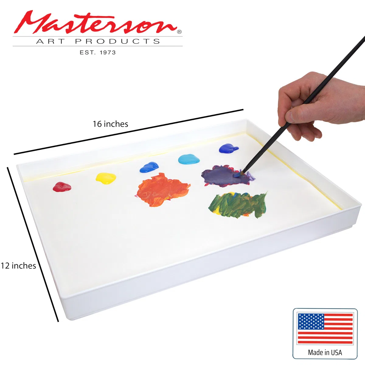 Masterson Sta-Wet Premier Palette di vernice ermetica, mantiene la vernice fresca per giorni 30,5 x 40,6 cm, prodotta negli Stati Uniti