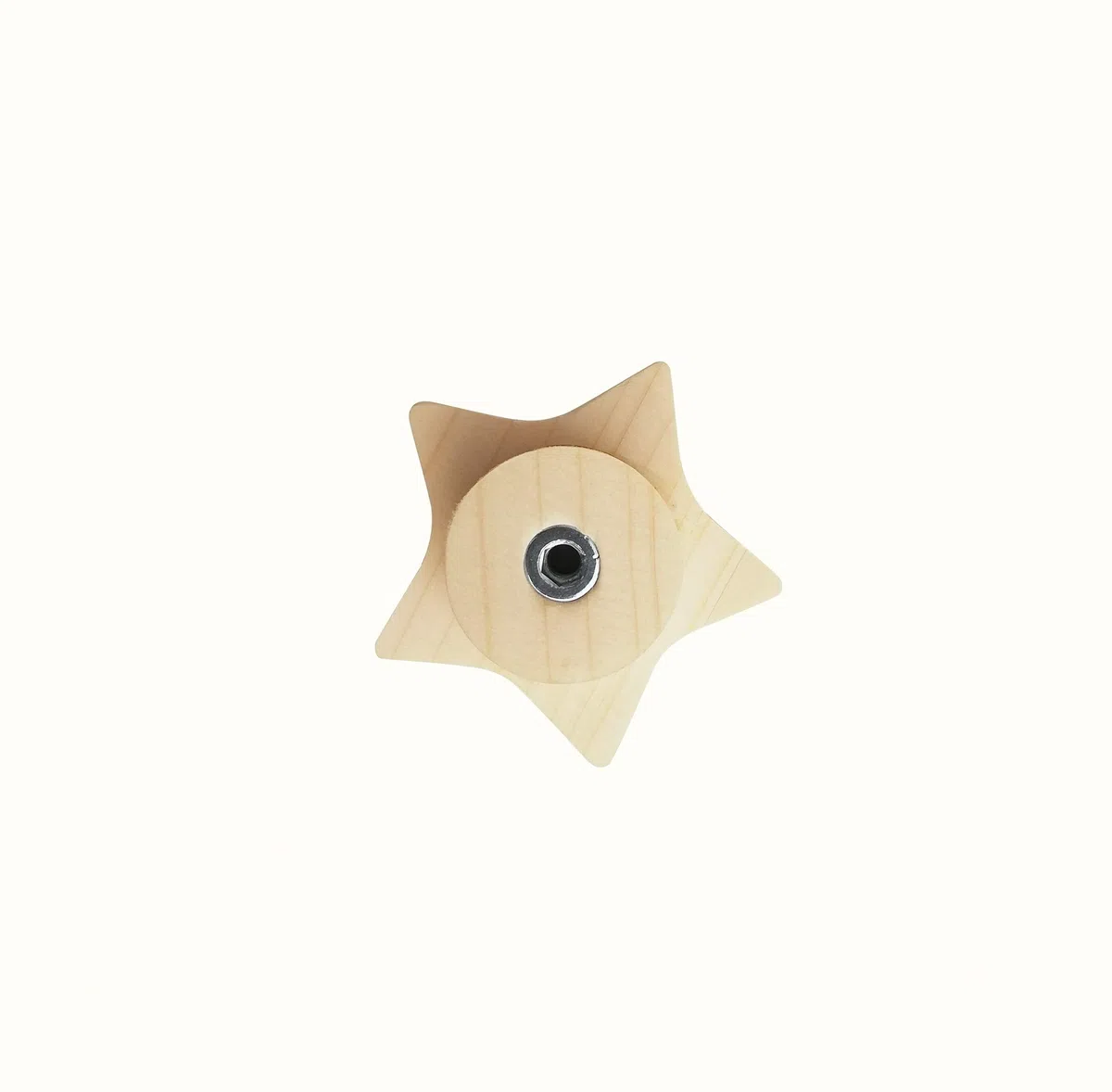 Pomello in Legno a Forma di Stella Set 3 Pezzi