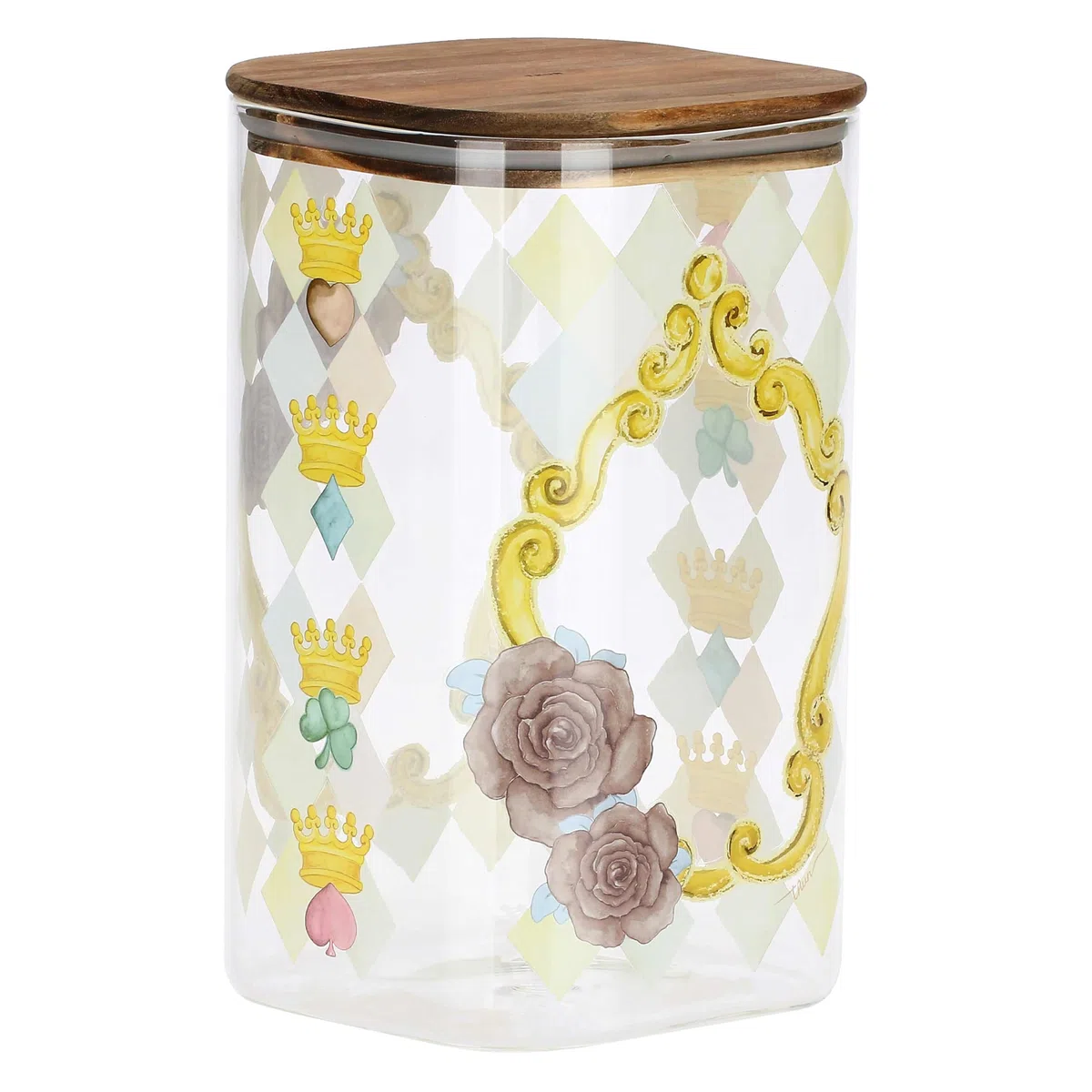 THUN Biscottiera in Vetro Borosilicato Incanto di Primavera, 4 L