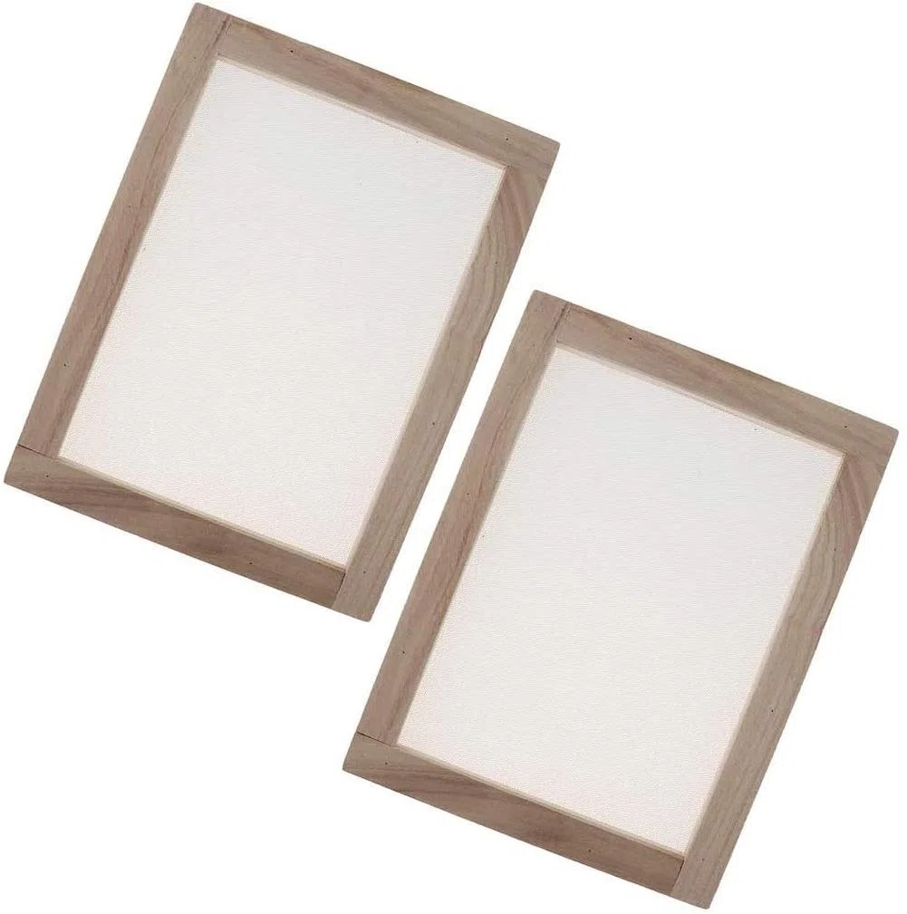 4 pezzi per la fabbricazione della carta da parati tradizionale stampo in legno strumento per la creazione di carta per bambini e adulti fai da te fai da te (19 x 25 cm)