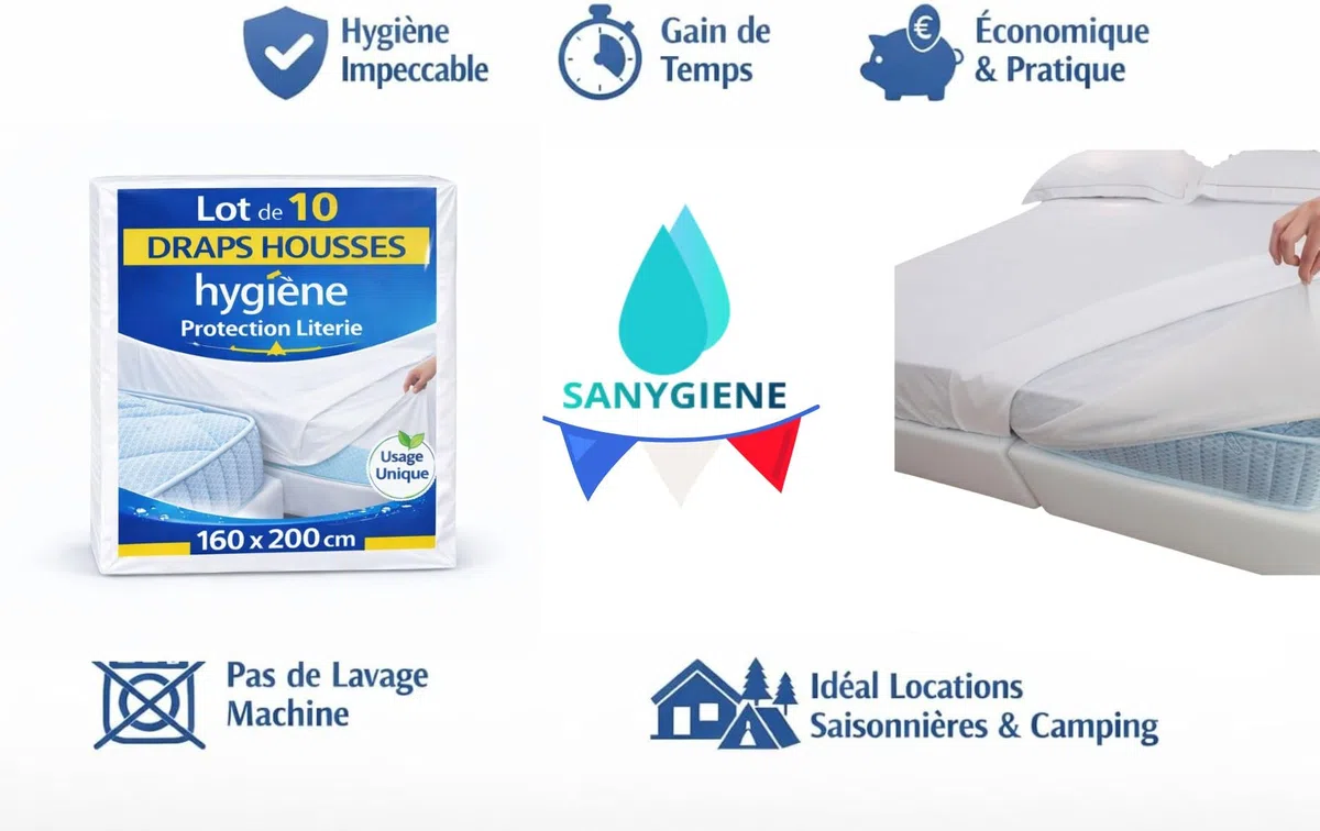 Foglabile Coprimaterasso 160X200 | Confezione da 10 Fodere per Materasso con Angoli | Anti-Macchie | Protezione Igienica per Biancheria da Letto per Alberghi - Campeggi - Affitti - Uso Medico (160_x