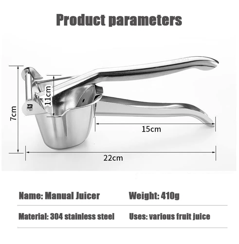 Spremiagrumi manuale, in acciaio inox 304, per mele, pere, agrumi, melograni, limoni, arance e altro, spremi frutta manuale