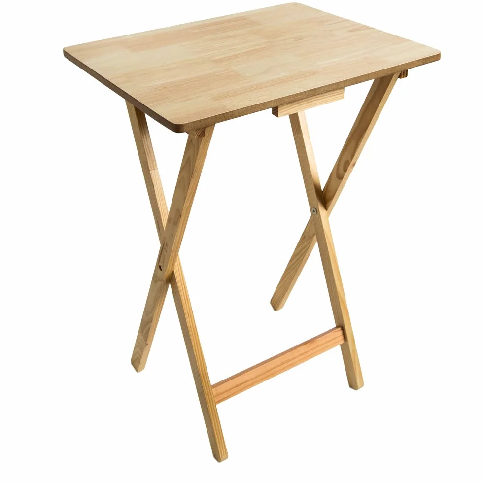 Home Vida Tavolino Pieghevole, in Legno, Colore: Naturale