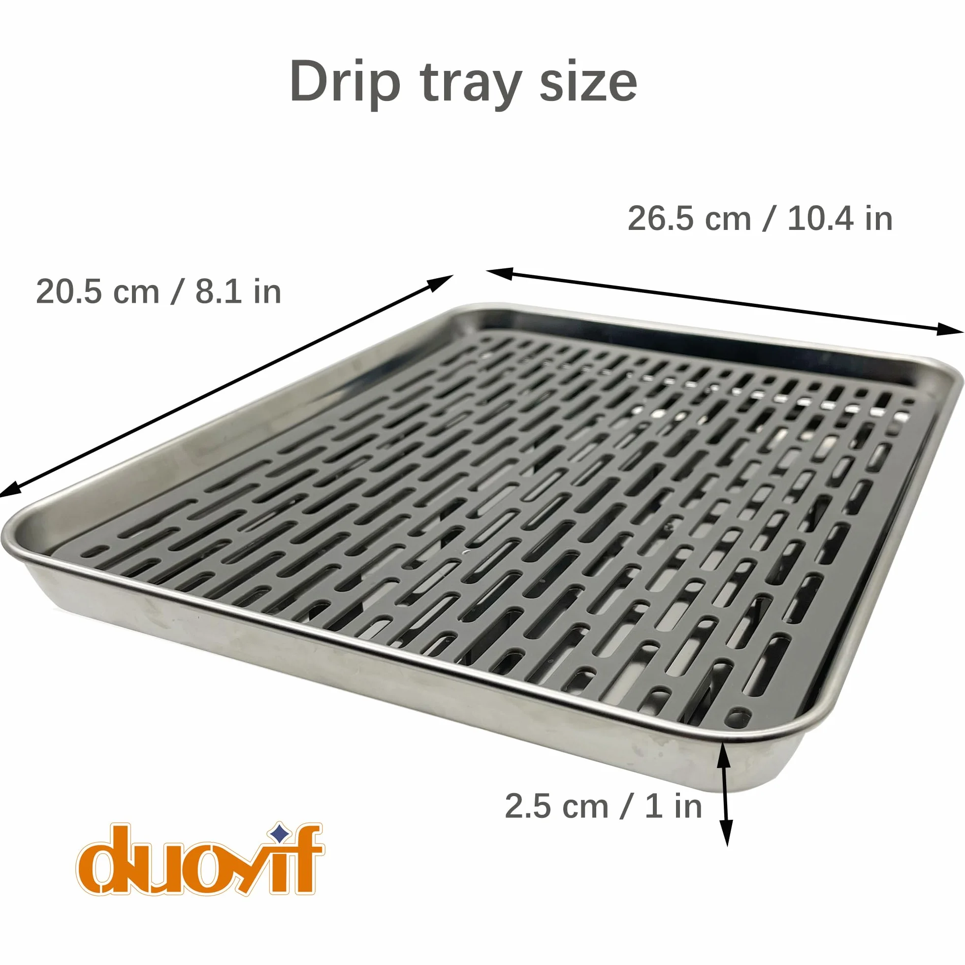 duoyif Vassoio Antigoccia In Acciaio Inossidabile, Vassoio Antigoccia Per Birra, Con Griglia Di Plastica, Vassoio Da Tè Acciaio, Vaschetta Antigoccia Per Cucina Bar Ristorante (31,5x24,5x2,5cm)