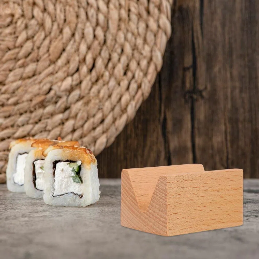 5 Pezzi Porta Sushi in Legno per Tacos, Porta Rotolo di Sushi, Porta Sushi in Legno Temaki, Espositore per Tacos per Servire Cibo Ristorante