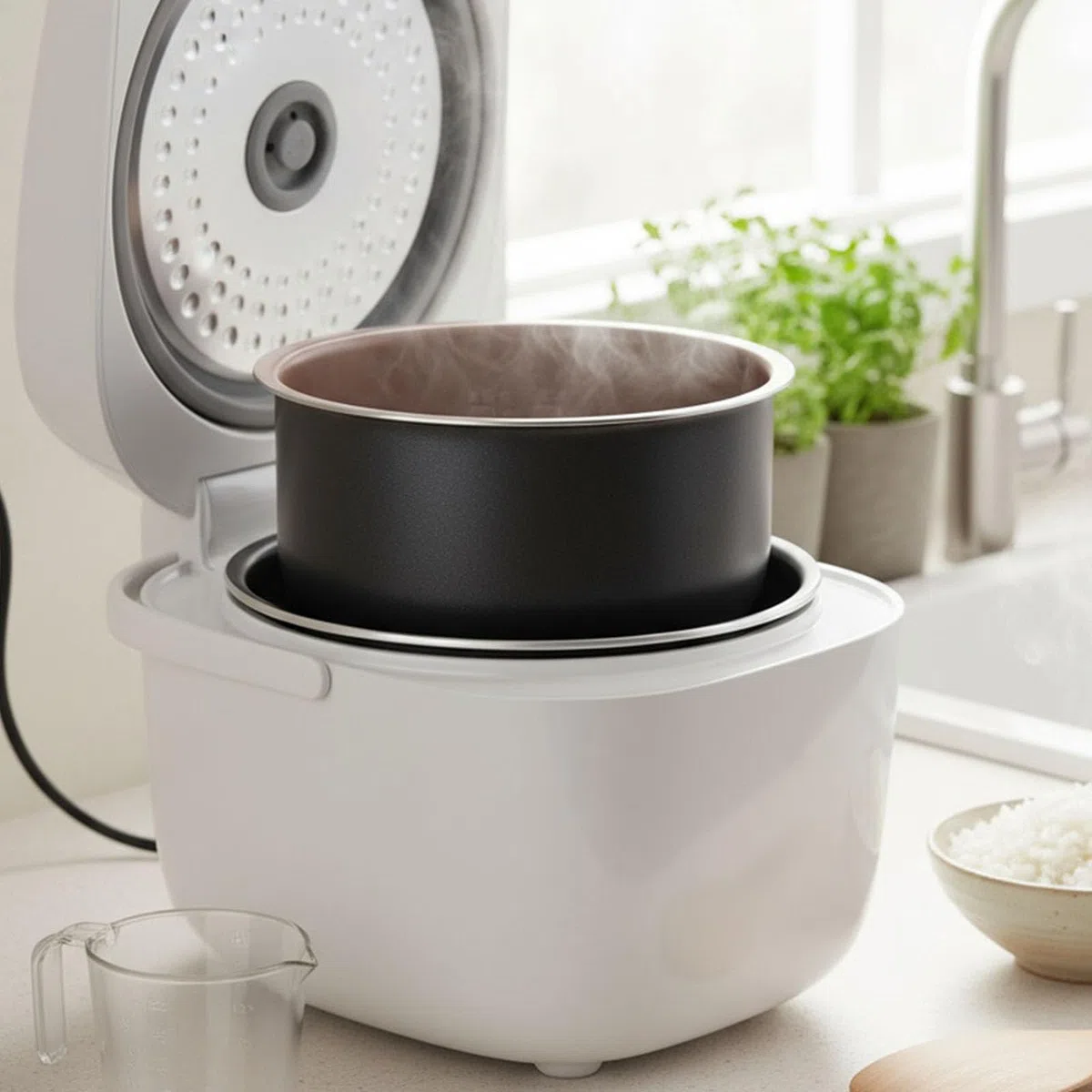 Pentole interne di ricambio per cucine elettriche 2L 3L 4L 5L Dimensioni Superfici Ottimizzate Conducibilità Termica Ricambio Ciotola Cuociriso