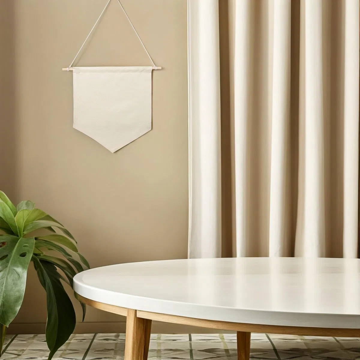 BESTonZON Striscione da Parete in Tela Beige 6 Pezzi, Organizer Salvaspazio per Spille Smaltate e Spille, per Esposizione e Decorazione della Parete