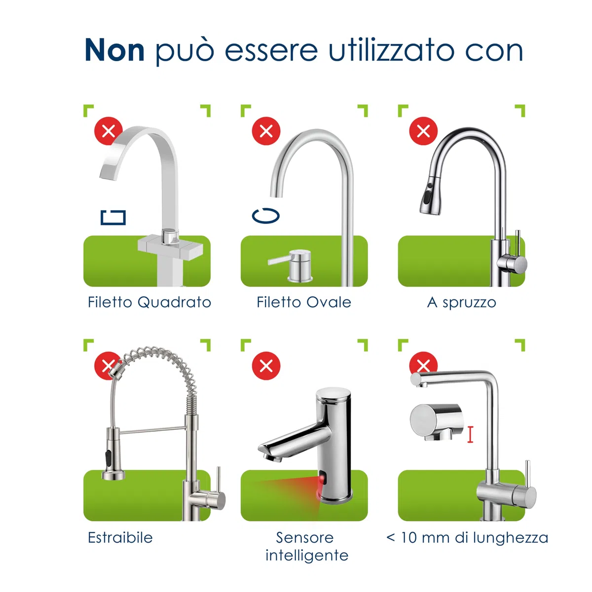 PURIT Filtro Acqua Rubinetto Cucina - Riduce Cloro, Metalli, Batteri e PFAS - Cartucce ECO in Ceramica Diatomea e Carbone Attivo Vegetale, 1pz Incluso - 1000 lt.