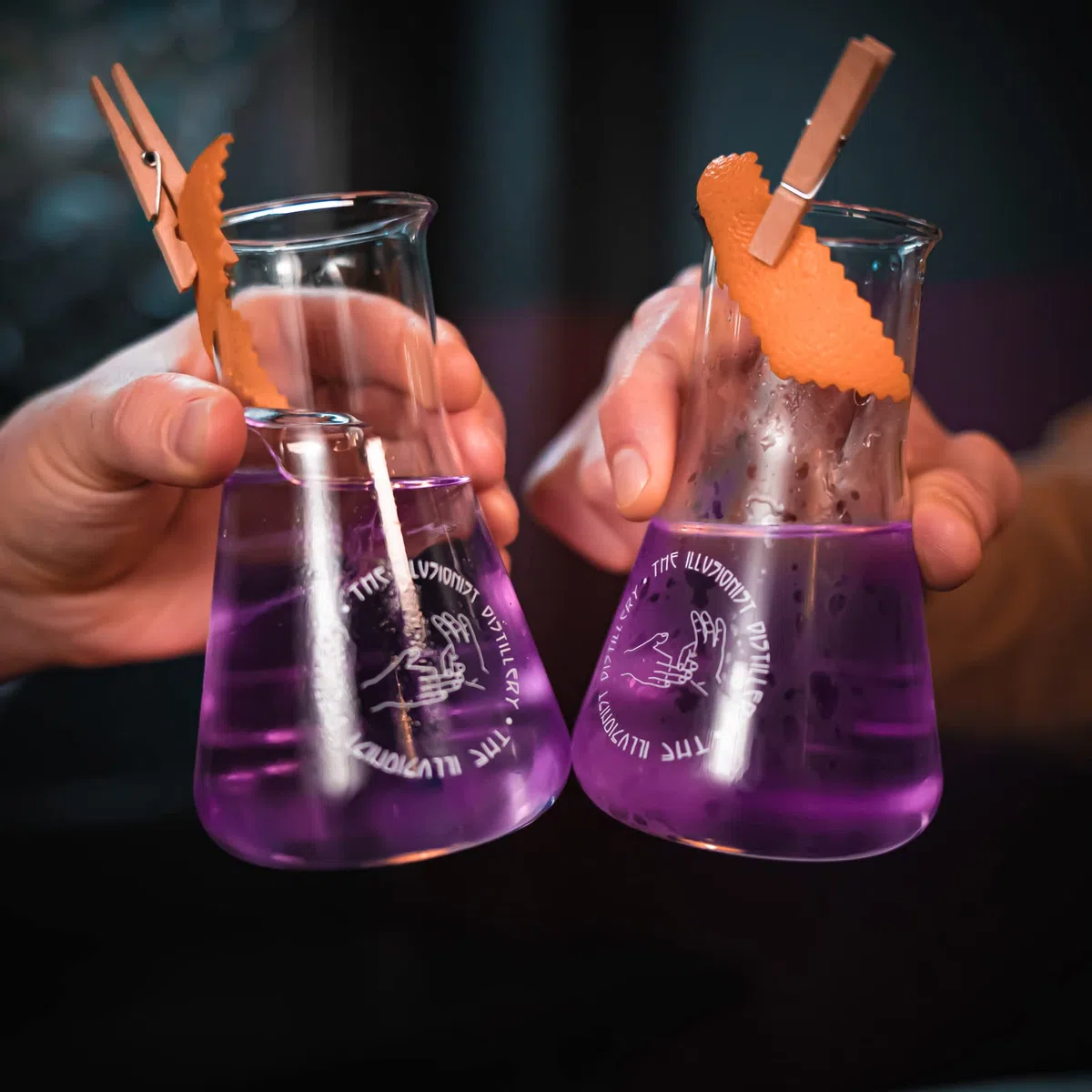 The Illusionist Distillery Bicchieri | Set da 6 Bicchieri Gin & Tonic | Premium Becher Erlenmeyer | Perfect Serve | 250ml