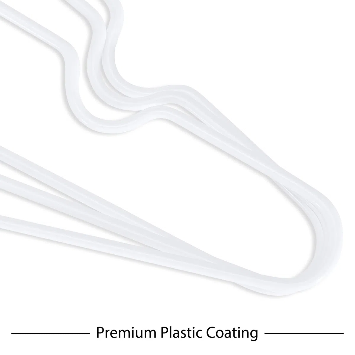 HOUSE DAY Grucce in metallo per camicie, 42 cm, resistenti, antiscivolo, salvaspazio, rivestite in gomma, resistenti, confezione da 40 (bianco)
