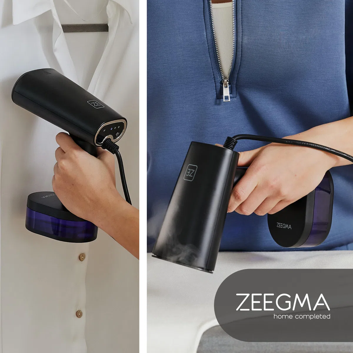 ZEEGMA STEAMEE Stiratrice Verticale per Indumenti 2 in 1, Ferro da Stiro a Vapore 1640 W, 370 ml Erogazione Vapore 25 g/min Riscaldamento 30 secondi Stiro Orizzontale e Verticale Sicuro per Tessuti
