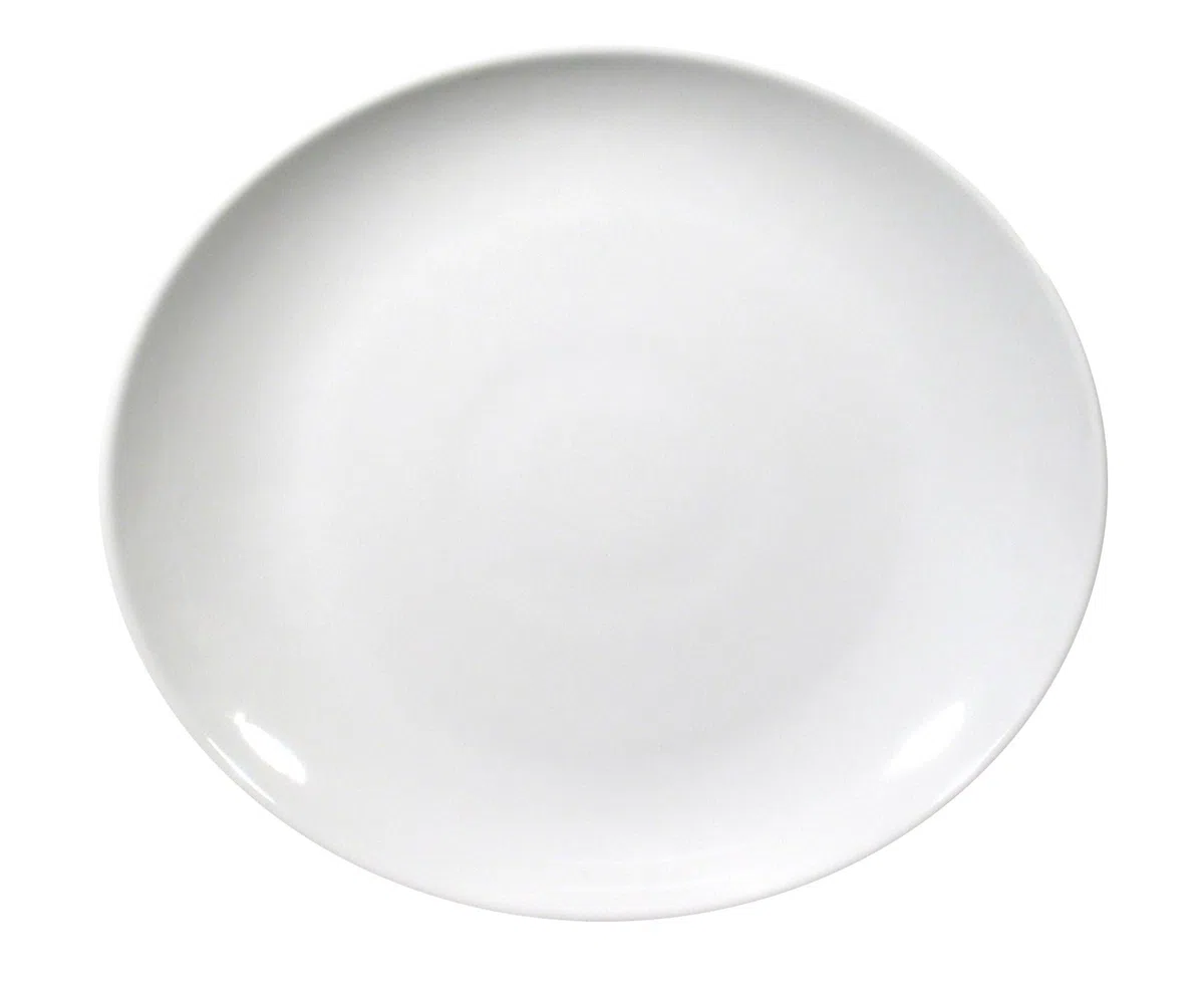Saturnia Tivoli Piatto Bistecca, Porcellana, Bianco, 27.5x24.5x4 cm, 6 unità