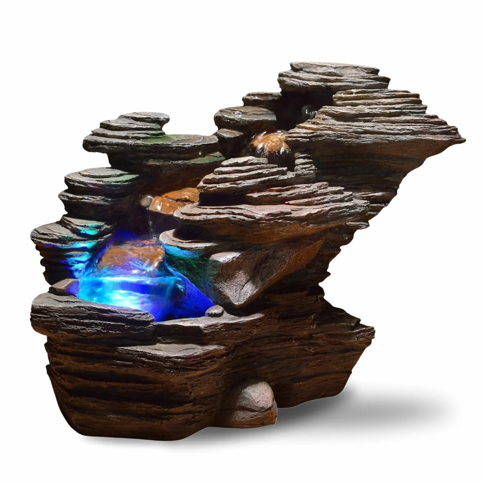 Zen'Light SCFR132 - Fontana a Torrente, Pietra, 38 x 19 x 25 cm, Colore: Marrone