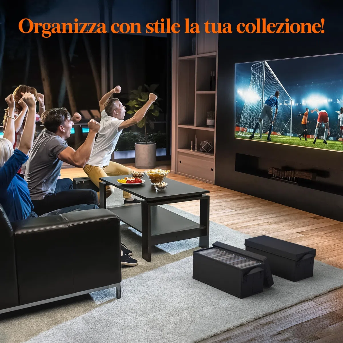 Lifewit Confezione da 6 Porta CD, Contenitori Impilabili con Coperchio Pieghevole per 180 CD (30 ciascuno), per Casa e Auto, Nero