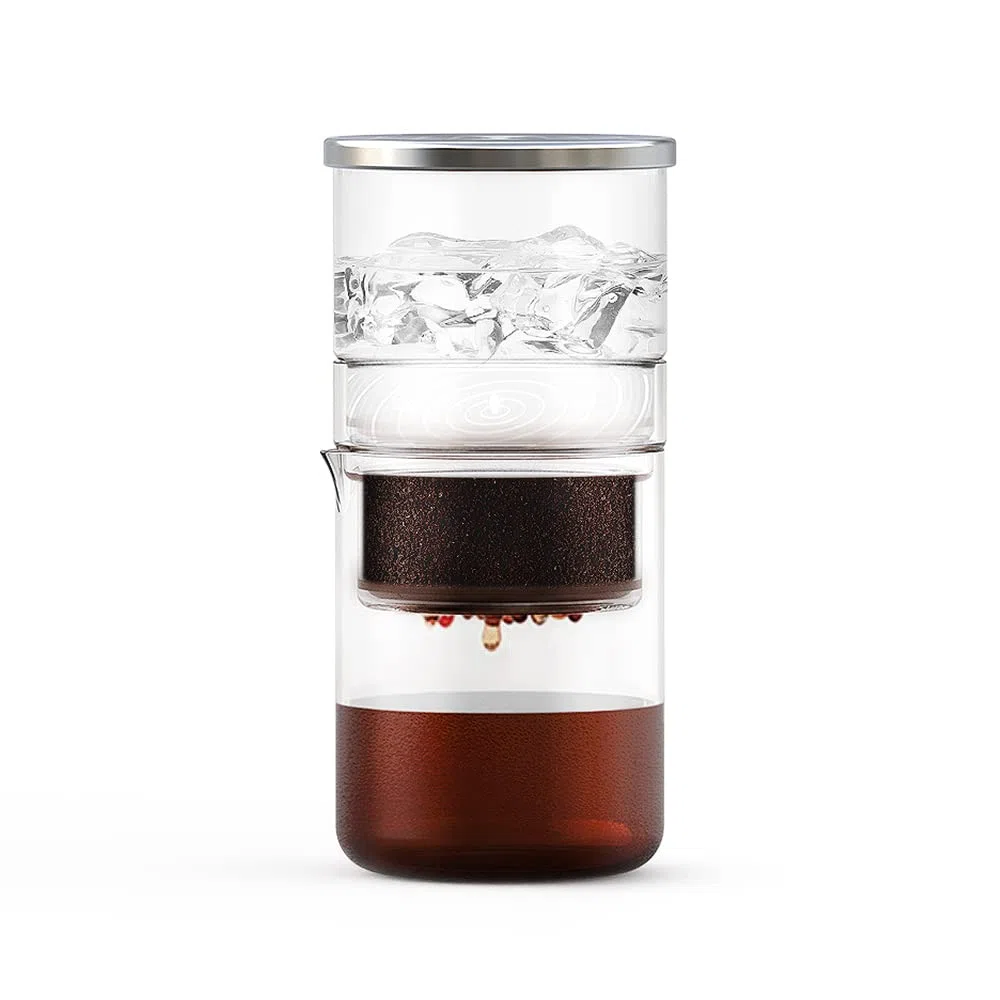 i Cafilas Cold Brew Dripper Cold Brew Coffee Maker, 2 in 1, 300 ml, per caffè e tè preparati a freddo, macchina da caffè per estrazione a freddo