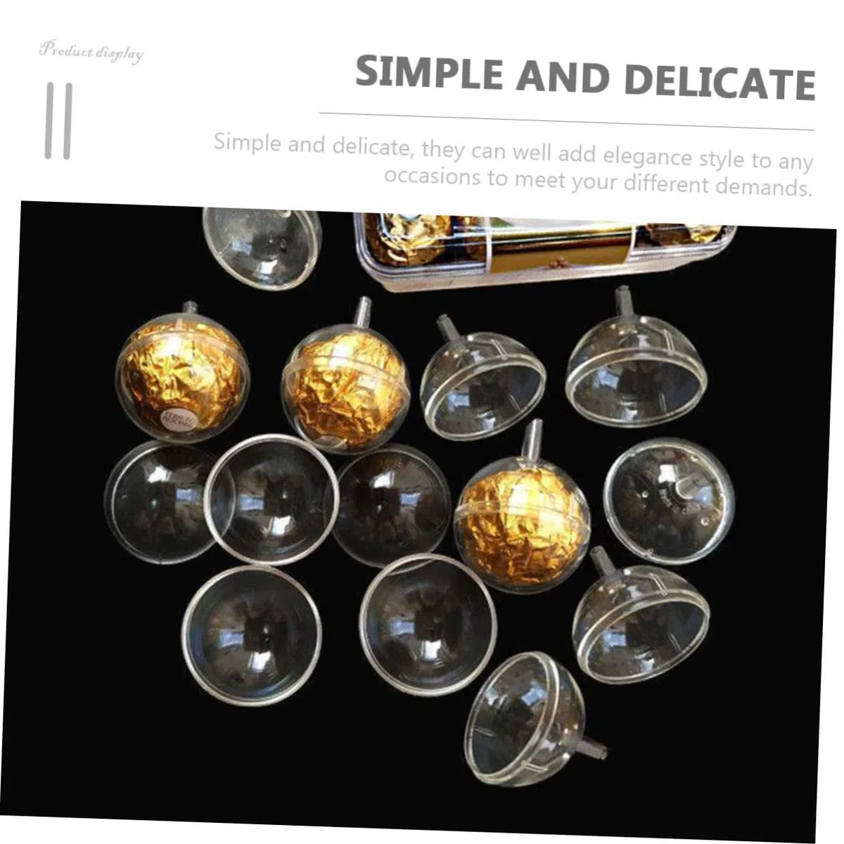 EXCEART Scatole per Cupcake al Tartufo di Cioccolato 100 Pezzi Porta Muffin A Cupola con Bastoncini per Base Fissa