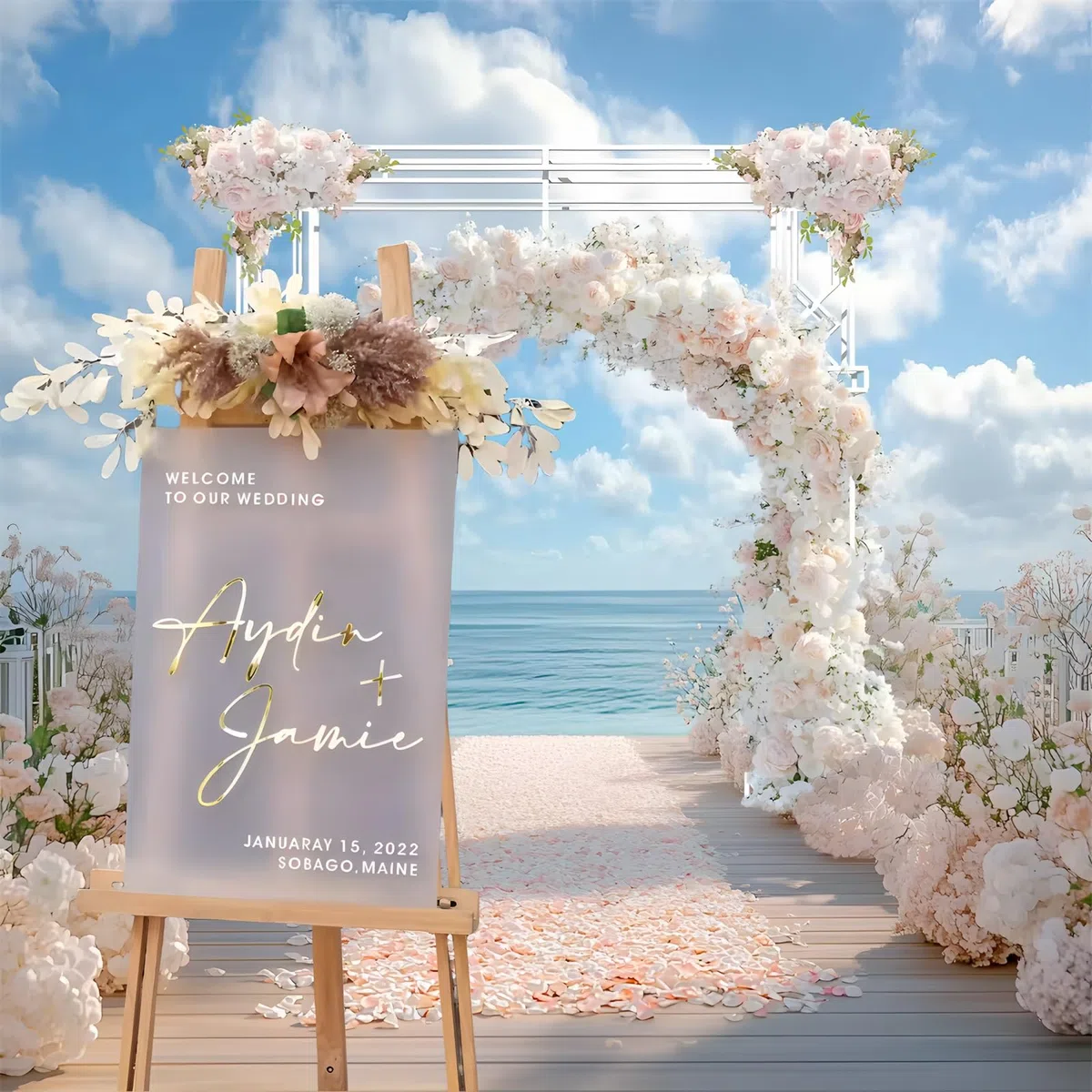 Cartello For Matrimonio In Acrilico Satinato Personalizzato, Cartello Di Benvenuto Personalizzato, Cartello Di Benvenuto In Acrilico Stampato In 3D