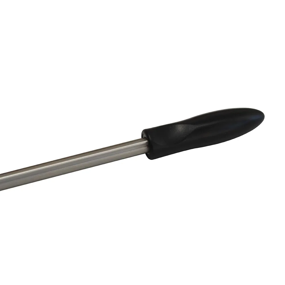 Giemme Palino per Pizza in Acciaio Inox AISI 430 22 cm Manico 113 cm | Piatto tondo da 22 cm. Acciaio inox AISI 430. Per forni profondi 100/110 cm.