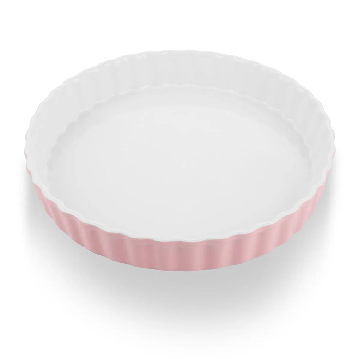 Teglia per quiche in ceramica, diametro 25 cm, rotonda, per torte, in ceramica, 26 x 26 x 4 cm