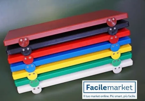 MCM service srl Tagliere in polietilene 40x30x2 Nero Made in Italy