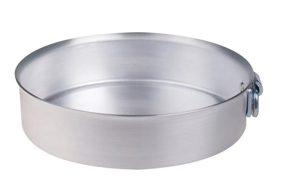 Pentole Agnelli Professional Tortiera Cilindrica Con Anello Spessore, Argento, 34 cm