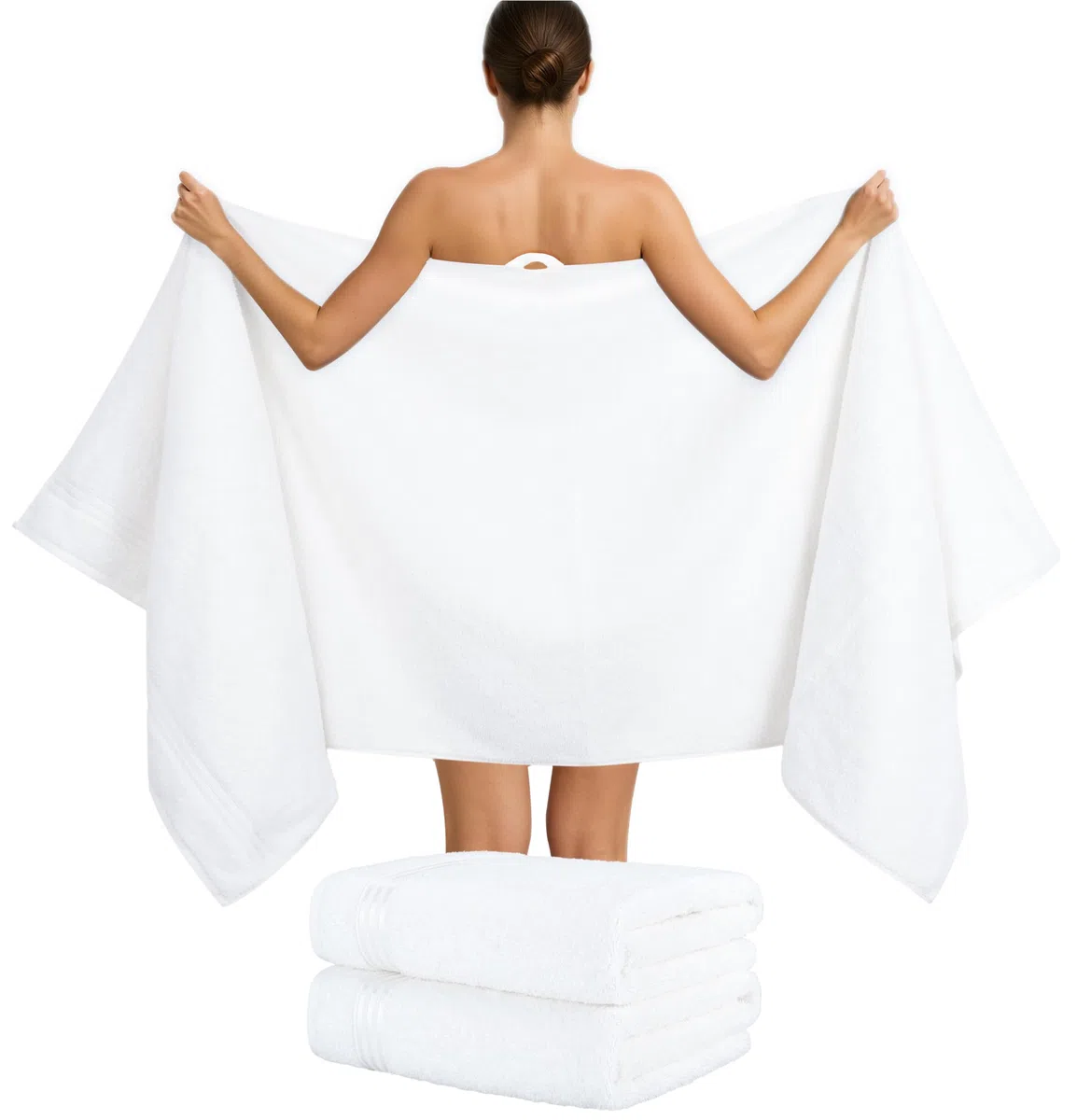 Hammetex Teli da Sauna Set da 2 80x200 cm – Teli da Bagno Extra Grandi – 100% Cotone Spugna, 500 GSM – Certificato OEKO-TEX – Morbidi, Assorbenti – con Asola