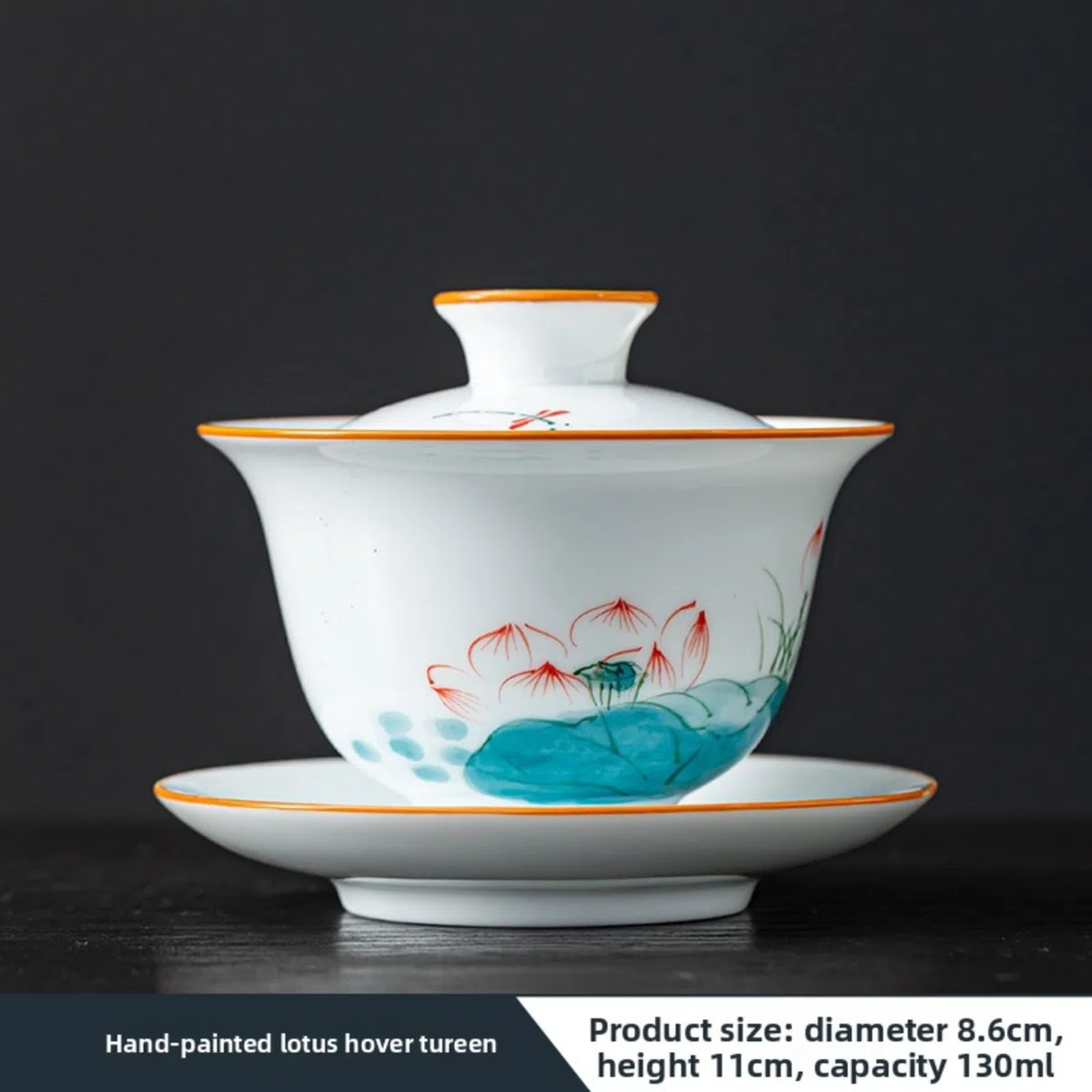 Porcellana bianca stile antico Gaiwan, 130ml 4oz, fatto a mano in stile cinese Kungfu Tea Set