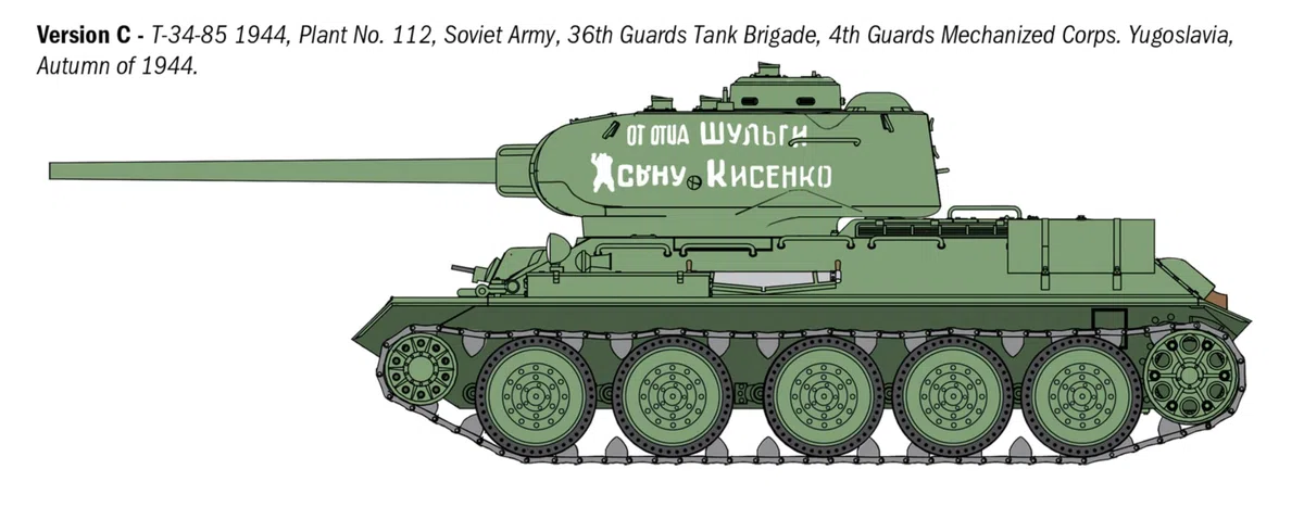 Italeri 6758 T34/85 Zavod 112, scala 1:35, Plastic Model Kit/Modello in plastica da montare