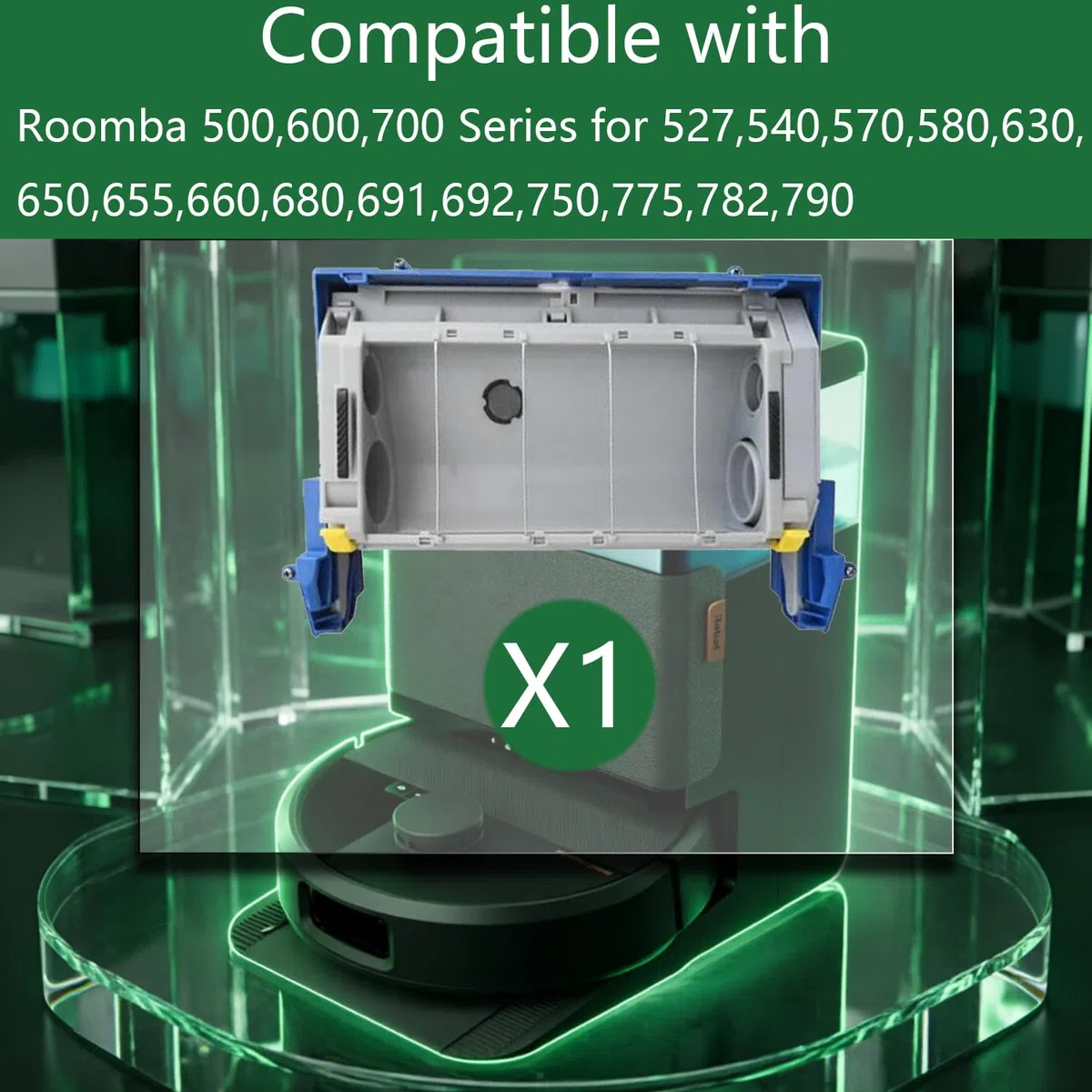 Parti principali del modulo della testina di pulizia della spazzola per Roomba serie 500,600,700 per 527,540,570,580,630, 650,655,660,680,691,692,750,775,782,790 Parti del modulo della