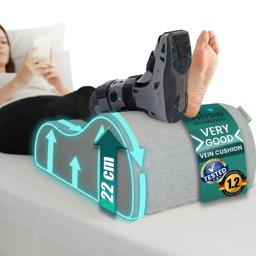 DYNMC you Cuscino Gambe per gambe pesanti stanche & recupero post-operatorio – Cuscino Venoso Elevazione gambe gonfie & supporto ginocchio – Cuscino Letto Divano – OEKO-TEX – Taglie dalla S alla XL