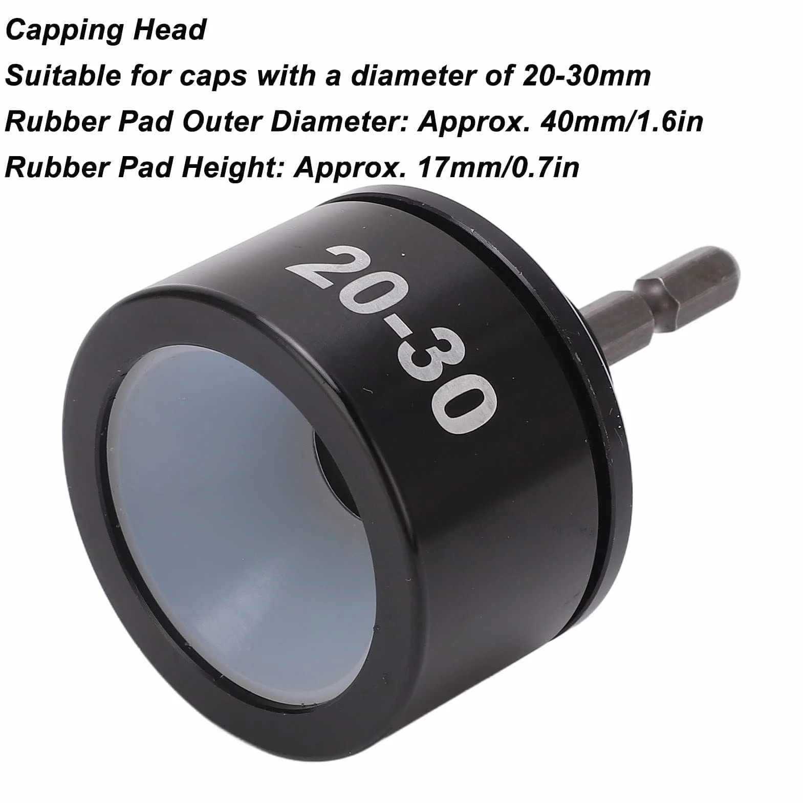 Tappatore Per Bottiglie,Testa Elettrica Per Sigillatura Tappi Testa Per Tappatura Bottiglie in Metallo Testa Rotante Per Serrare, Allentare E Ruotare Tappi Con Diametro Da 20 Mm A 30 Mm