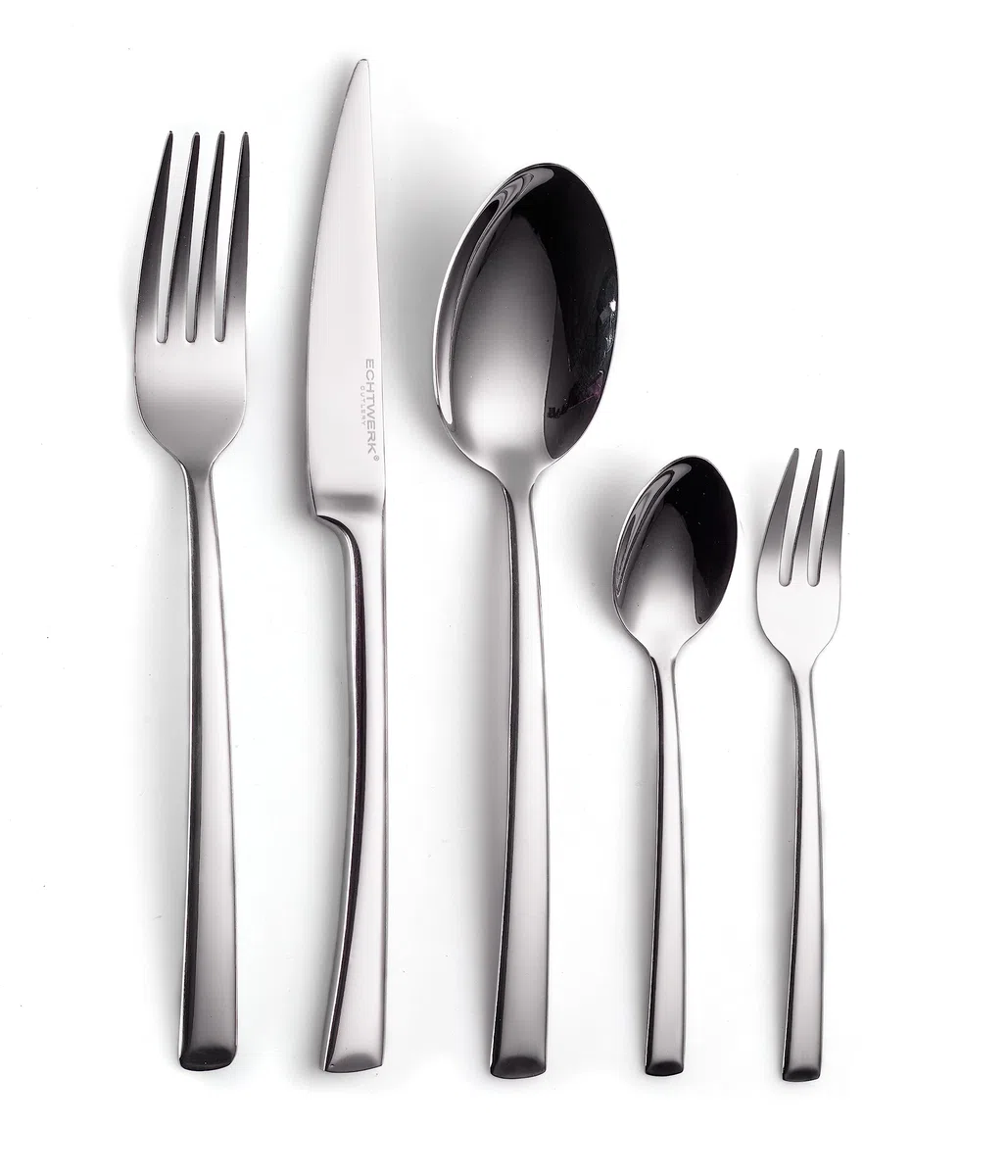 ECHTWERK Posate Avelino, Silver Edition, 30 Pezzi, Posate per 6 Persone, Acciaio Inossidabile 18/10, Lucido, Set di Posate, per tavoli Festivi, con Scatola di immagazzinaggio