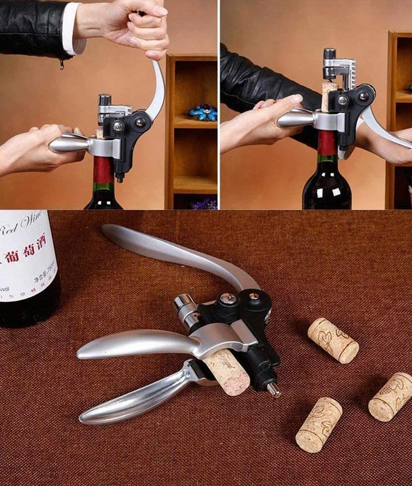 Set di cavatappi per Vino, con Confezione Regalo, Taglia-Pellicola e apribottiglie, Anello salvagoccia, Tappo per Vino, apribottiglie, Set Regalo per Uomini
