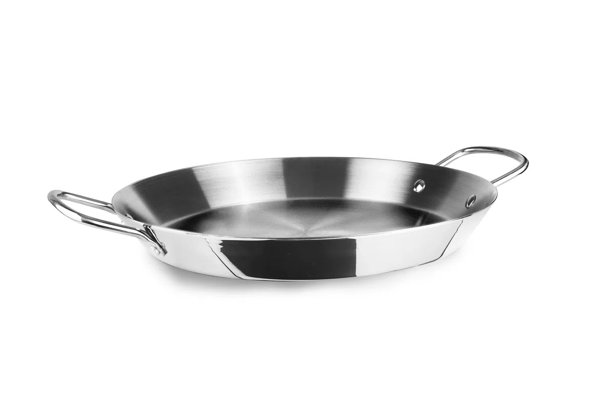 IBILI - Paellera 5Ply Element 30 cm, 4 porzioni, senza antiaderente, 5 strati, adatta per induzione
