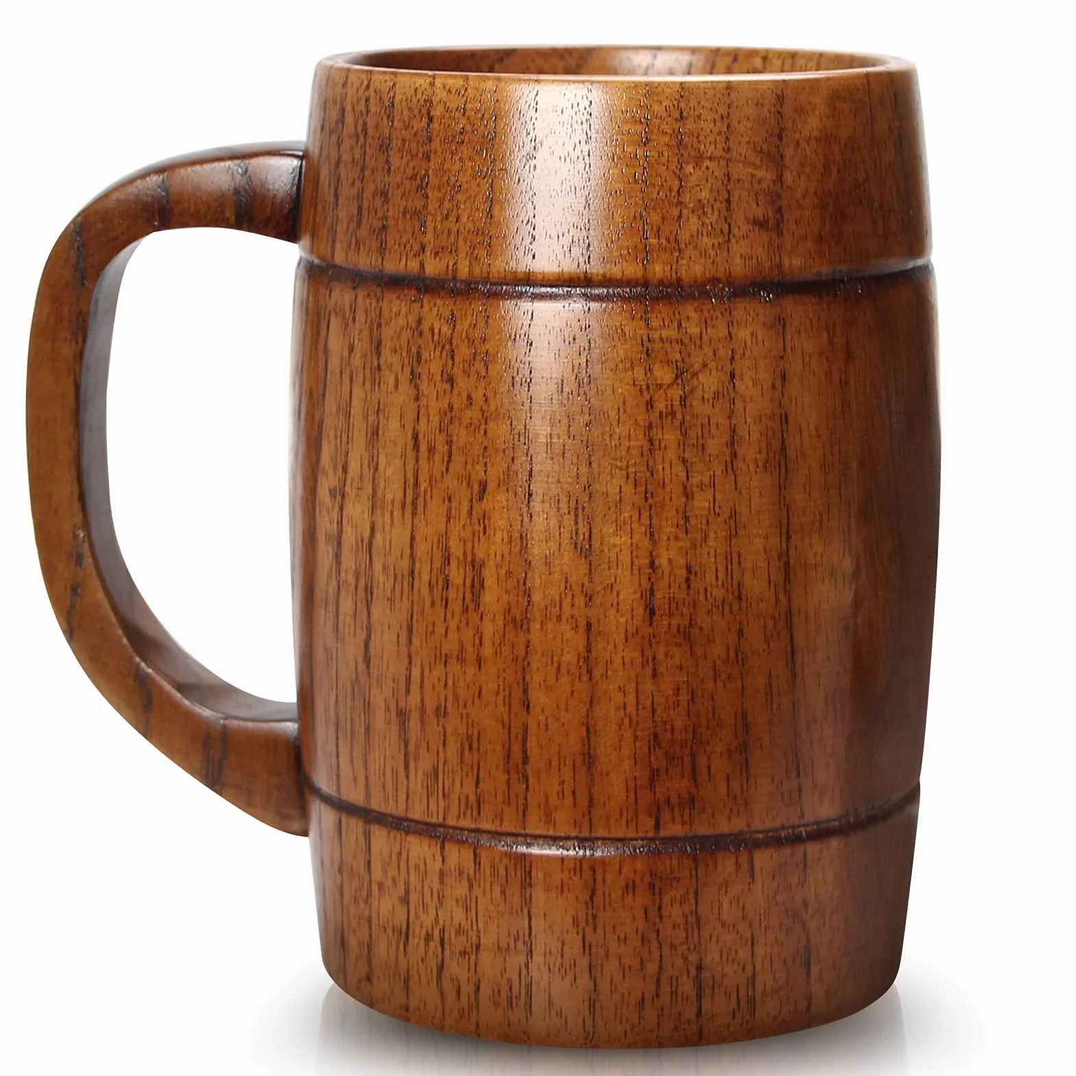Ayiaren Boccale da birra in legno da 680,4 g, tazza vichinga in legno, per uomini e donne, tazza da tè da caffè, regalo per gli amanti della birra tazza maschile fatta a mano da uomo grandi tazze da