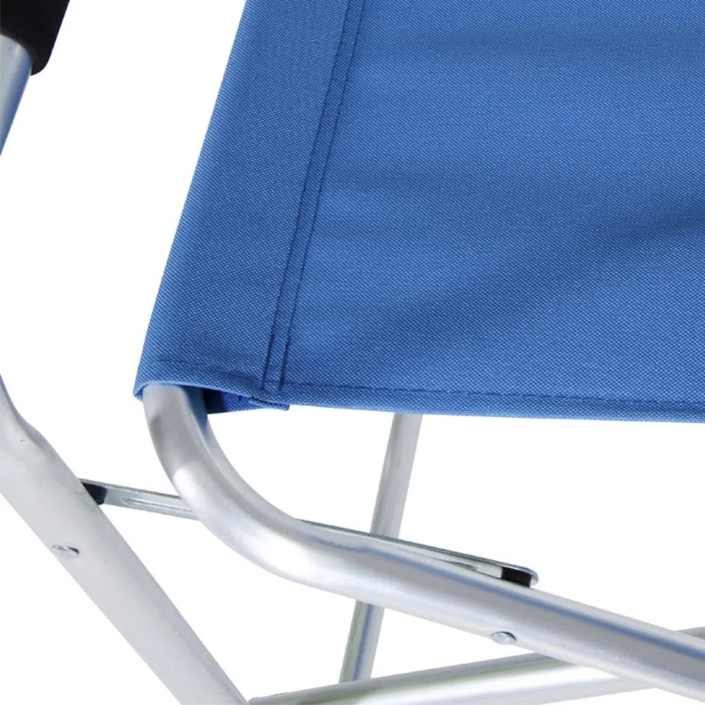 VERDELOOK Sedia Regista in Tessuto Poliestere, 47x57 cm Altezza 78 cm, Blu, Esterni Giardino terrazza