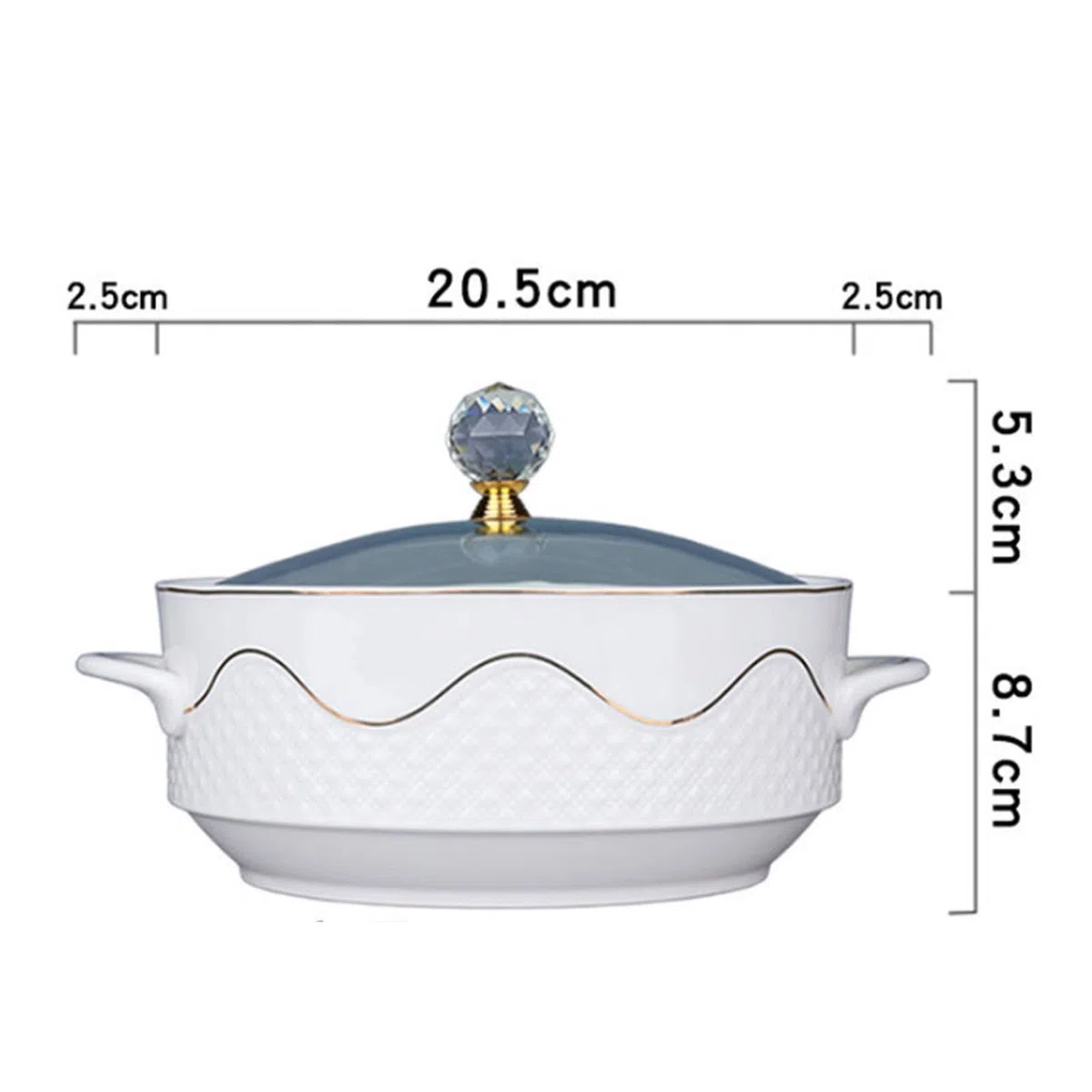 Zuppiera in Ceramica con Coperchio,Zuppiera in Ceramica con Coperchio e Manici,Zuppiera con Coperchio in Ceramica,Zuppiera con 2 Maniglie E Coperchio,per la Cucina Domestica.