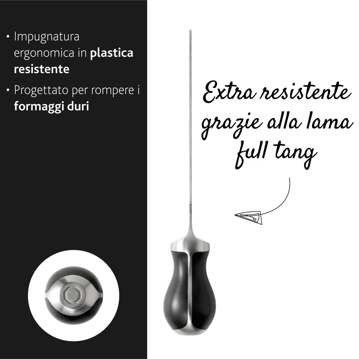 BOSKA Parmesan Knife Pro 110mm - Coltello professionale da parmigiano Qualità premium - Acciaio inox - Per formaggi duri come il Parmigiano - Collezione 1896